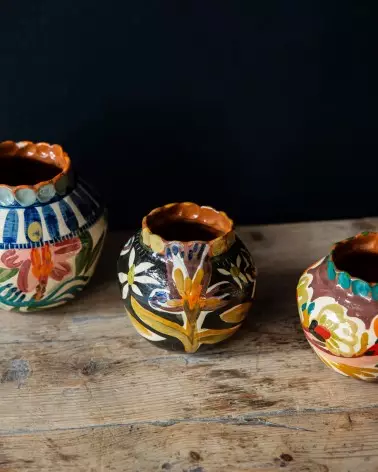 Petit vase boule - Décor...