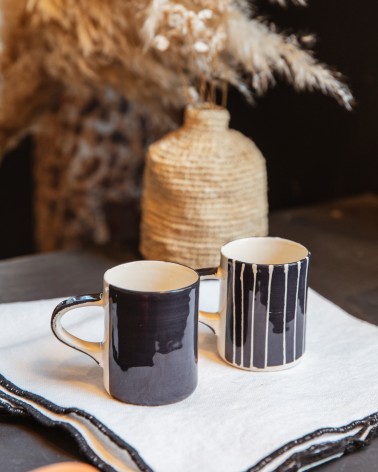 Duo de tasses à café en céramique - Noir