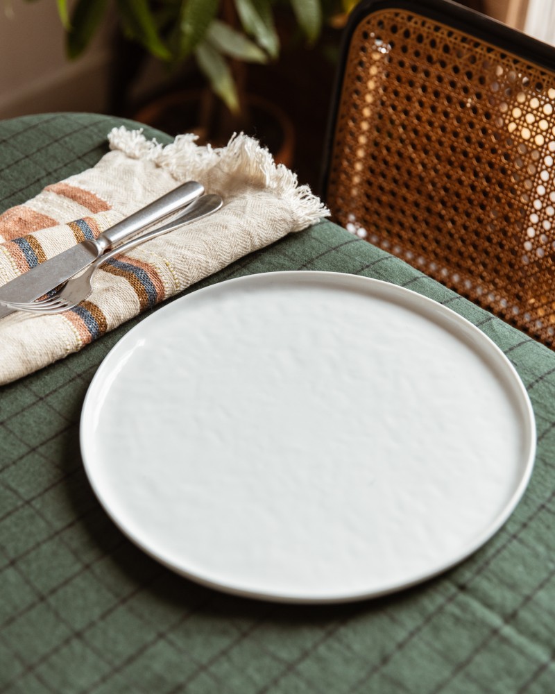 Assiette plate blanche, Pomax - Maison Saint Sa