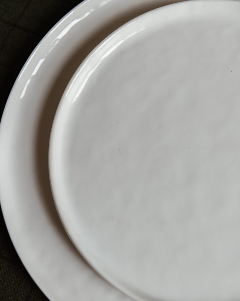 Assiette à dessert en porcelaine - Blanche - Porcelino par Pomax
